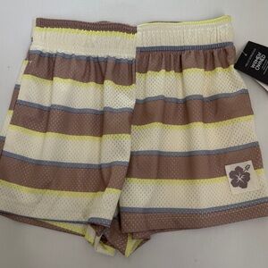 Grayson Threads Striped Mesh Shorts XXS NWT